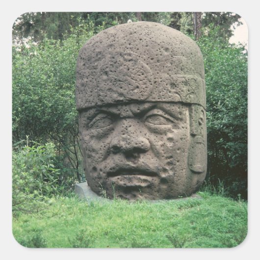 Kolossale kop vierkante sticker (Voorkant)