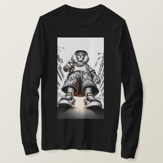 Kolossale Lion lange mouw T-shirt (Design voorkant)