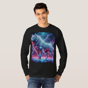 Kolossale Neon Crystal Wolf meesterwerk. T-shirt