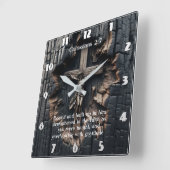 Kolossenzen 2:7 Geworteld in geloof: het kruis Vierkante Klok (Hoek)