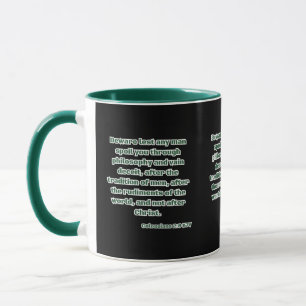 Kolossenzen 2:8 KJV Bijbel Verse Two-Tone Mok