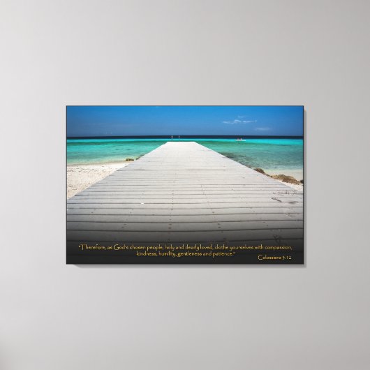 Kolossenzen 3:12 Christelijk Bijbelvers Canvas Art (Voorkant)