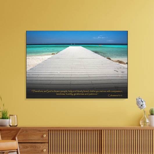 Kolossenzen 3:12 Christelijk Bijbelvers Canvas Art Afdruk (Insitu (Woonkamer))