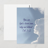 Kolossenzen 3:12 Inspirerende Bijbelcitaat Briefkaart (Voorkant / Achterkant)