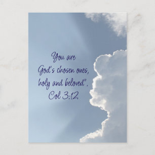 Kolossenzen 3:12 Inspirerende Bijbelcitaat Briefkaart