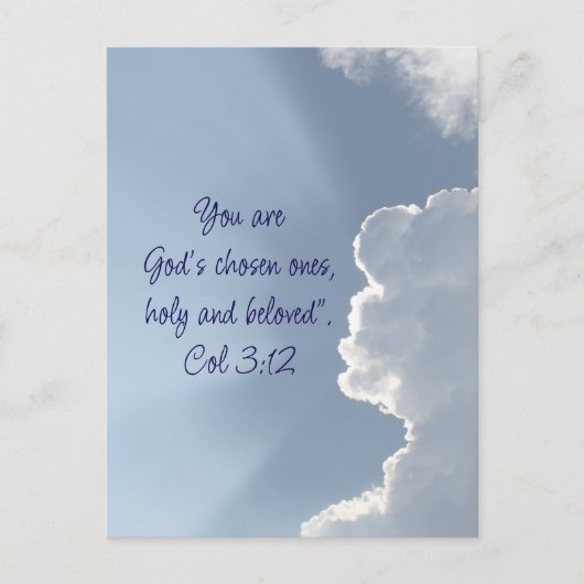 Kolossenzen 3:12 Inspirerende Bijbelcitaat Briefkaart (Voorkant)