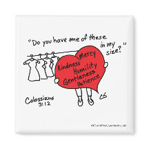 Kolossenzen 3:12 Rode hart magneet