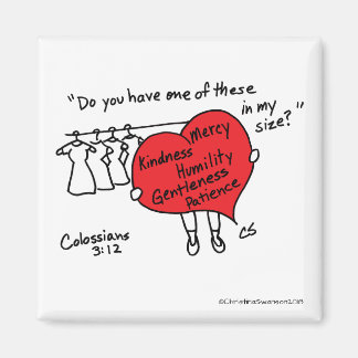 Kolossenzen 3:12 Rode hart magneet