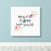 Kolossenzen 3:14 Canvas Print (Insitu (Houten vloer))