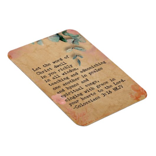 Kolossenzen 3:16 NKJV Bijbel Verse Magneet (Rechterzijde)