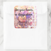 Kolossenzen 3:1 Christelijke Bijbel Schrift Sticke Vierkante Sticker (Tas)