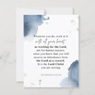 Kolossenzen 3:23-24 Werk er met heel uw hart aan Briefkaart