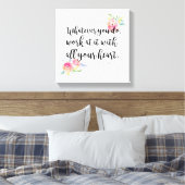 Kolossenzen 3:23 Canvas Print (Insitu (Slaapkamer))