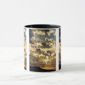 Kolossenzen 3:23 KJV Bijbelvers Pic Two-Tone Mok (Midden)