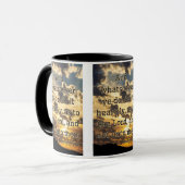 Kolossenzen 3:23 KJV Bijbelvers Pic Two-Tone Mok (Voorkant links)