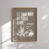 Kolossenzen 3 2 Westerne Christelijke muurkunst Poster