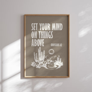 Kolossenzen 3 2 Westerne Christelijke muurkunst Poster