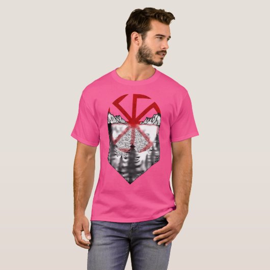 Kolovrat is het oude Slavische symbool van kracht  T-shirt (Voorkant volledig)