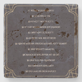 Kölsches Grundgesetz – Köln Cologne Jugendstil Stenen Onderzetter