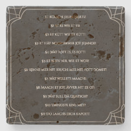 Kölsches Grundgesetz – Köln Cologne Jugendstil Stenen Onderzetter