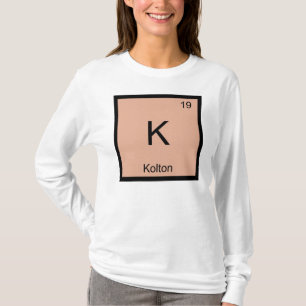 Kolton  Naam Chemie Element Periodiek Systeem T-shirt