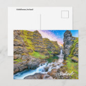 Kolufossar Waterfall, IJsland Briefkaart (Voorkant / Achterkant)