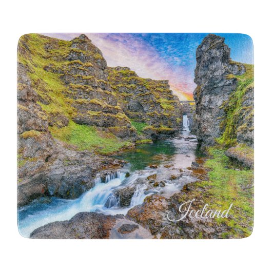 Kolufossar Waterfall, IJsland Snijplank (Voorkant)