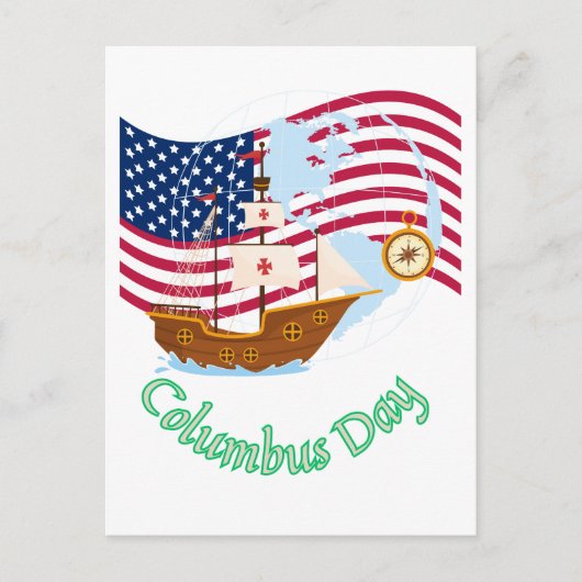 Kolumbusdag Briefkaart (Voorkant)