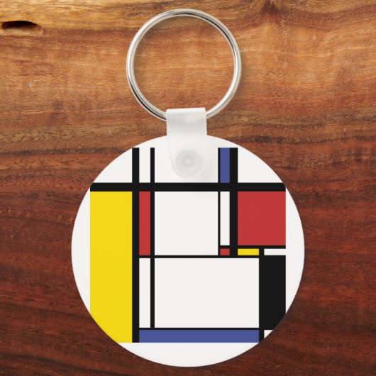 Kolven Gift - Piet Mondriaan Sleutelhanger (Achterkant)