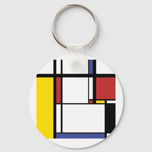 Kolven Gift - Piet Mondriaan Sleutelhanger (Achterkant)