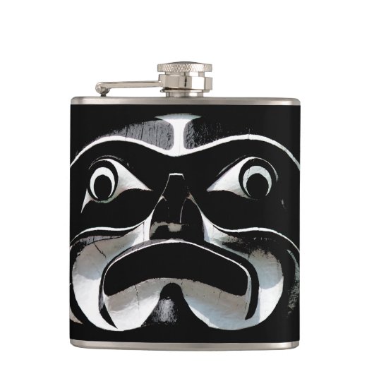 Kolven voor totem-Drink, op maat van Vancouver Heupfles (Voorkant)