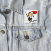 Kolya "Revolutie!" knoop Vierkante Button 5,1 Cm (In situ)