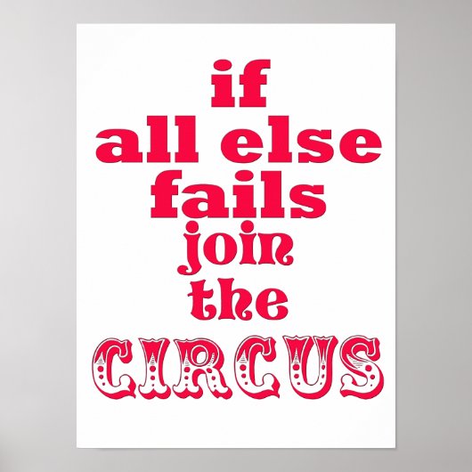 KOM AAN DE CIRCUS, DE FUNNY QUOTE, Poster (Voorkant)