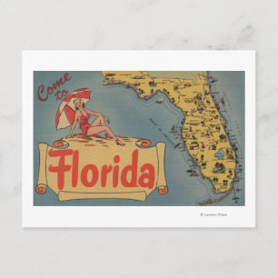 Kom aan de Kaart van Florida van de Staat,