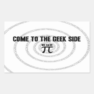 Kom aan de Kant Geek voor het Decor van Pi Rechthoekige Sticker