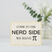 Kom aan de nerdkant wij pi hebben briefkaart (Staand voorkant)