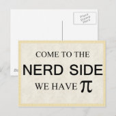 Kom aan de nerdkant wij pi hebben briefkaart (Voorkant / Achterkant)