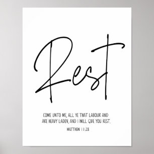 Kom aan me, Matthew 11:28, de Kunst van de Muur va Poster