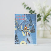 Kom aanbid de Kerk van Kerstmis Feestdagenkaart (Staand voorkant)