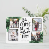 Kom Adore 4 uur per dag | Kerstfotokaart Feestdagenkaart (Staand voorkant)