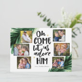 Kom Adore 6 uur per dag | Kerstfotokaart Feestdagenkaart (Staand voorkant)