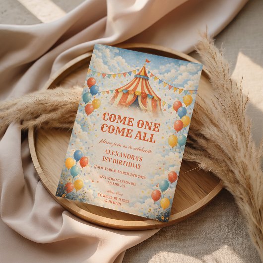 Kom allen Circus Verjaardag Kaart