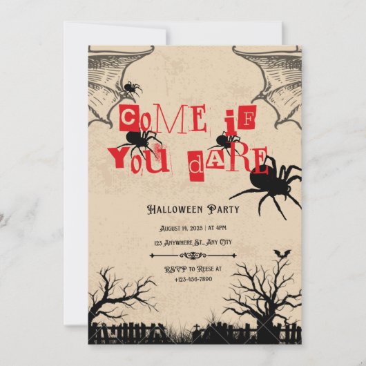 Kom als je durft kaart (Voorkant)