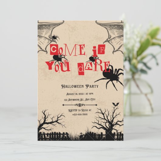 Kom als je durft kaart (Staand voorkant)