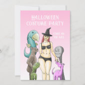 Kom als je een Halloween feest bent Kaart (Voorkant)