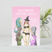 Kom als je een Halloween feest bent Kaart (Staand voorkant)