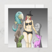 Kom als je een Halloween feest bent Kaart (Voorkant / Achterkant)