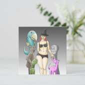 Kom als je een Halloween feest bent Kaart (Staand voorkant)