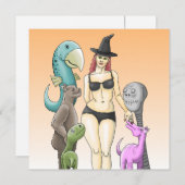 Kom als je een Halloween feest bent Kaart (Voorkant / Achterkant)