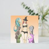 Kom als je een Halloween feest bent Kaart (Staand voorkant)